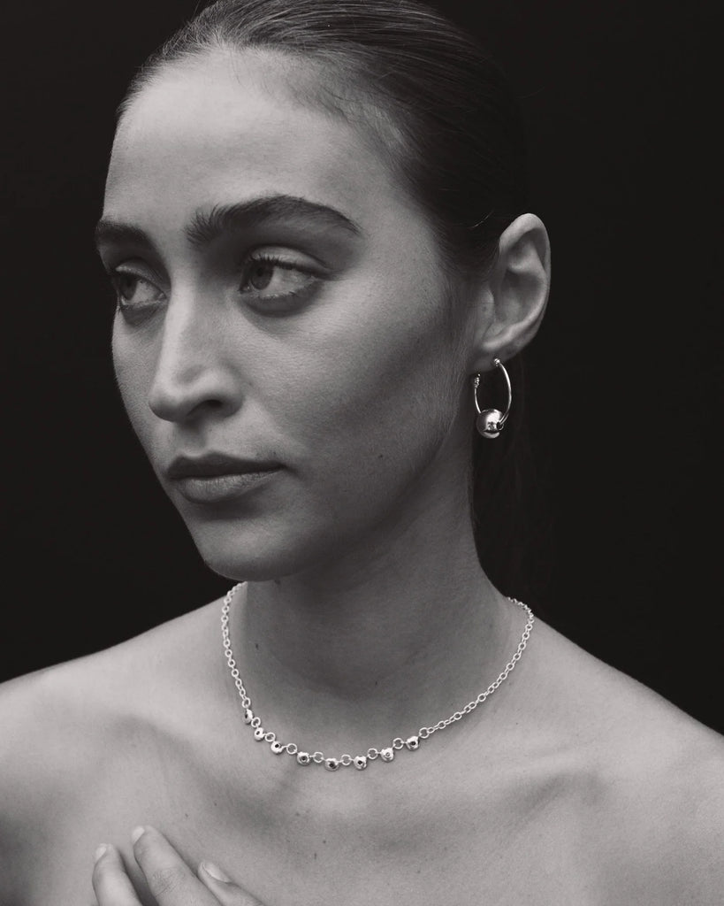 Alba Hoops Medium Silver