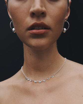 Alba Hoops Medium Silver