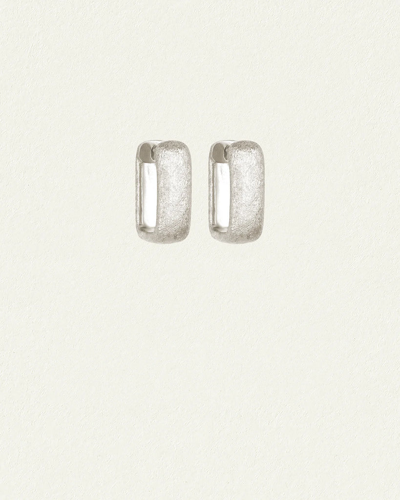 Alida Square Hoops Silver
