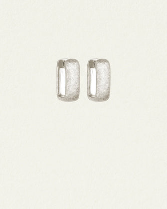 Alida Square Hoops Silver