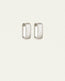 Alida Square Hoops Silver