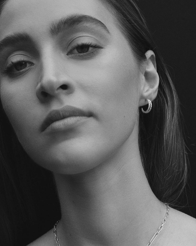 Priam Split Hoops Silver