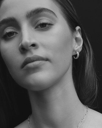 Priam Split Hoops Silver