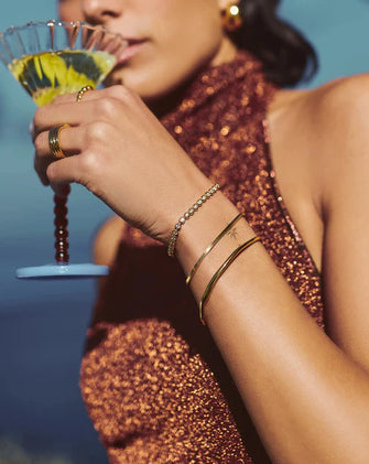 Tennis Round Bracelet Yellow Gold