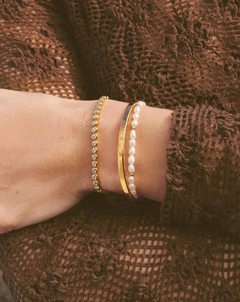 Tennis Round Bracelet Yellow Gold