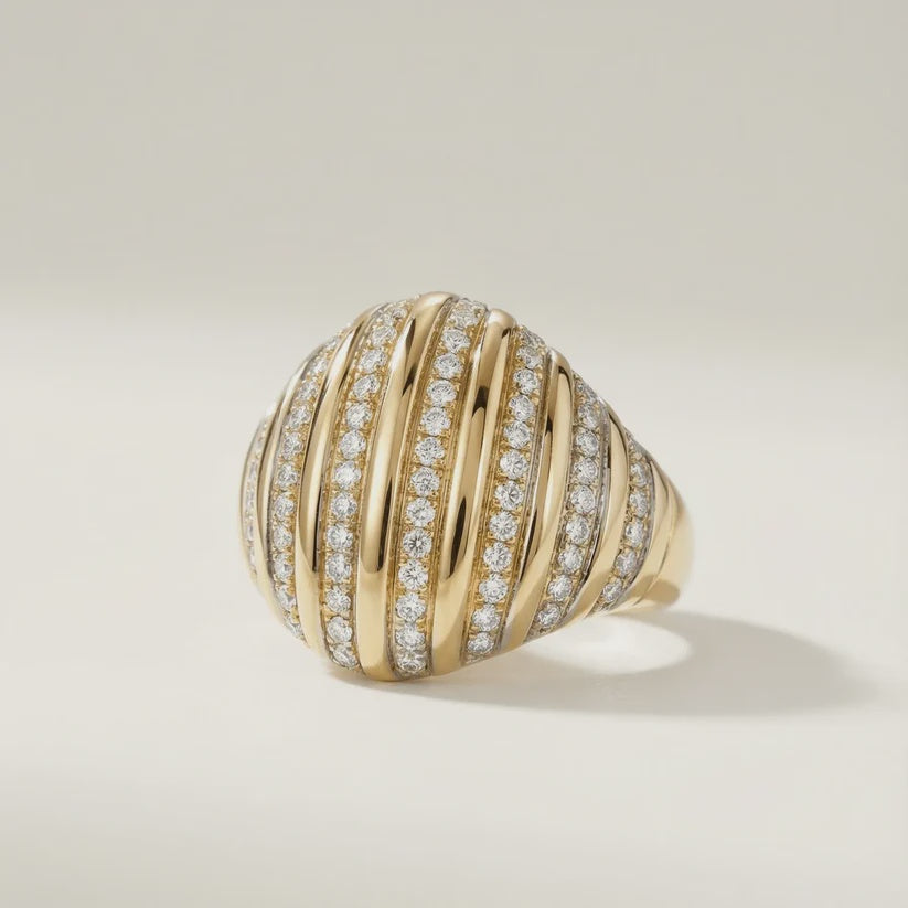 The Gatsby Ring 10K Solid Yellow Gold size 3.5