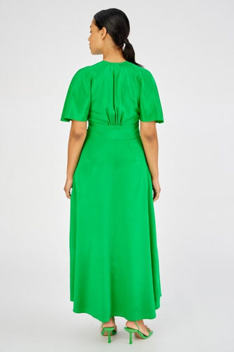 Cape Sleeve Dress Jewel Green