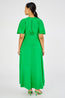 Cape Sleeve Dress Jewel Green