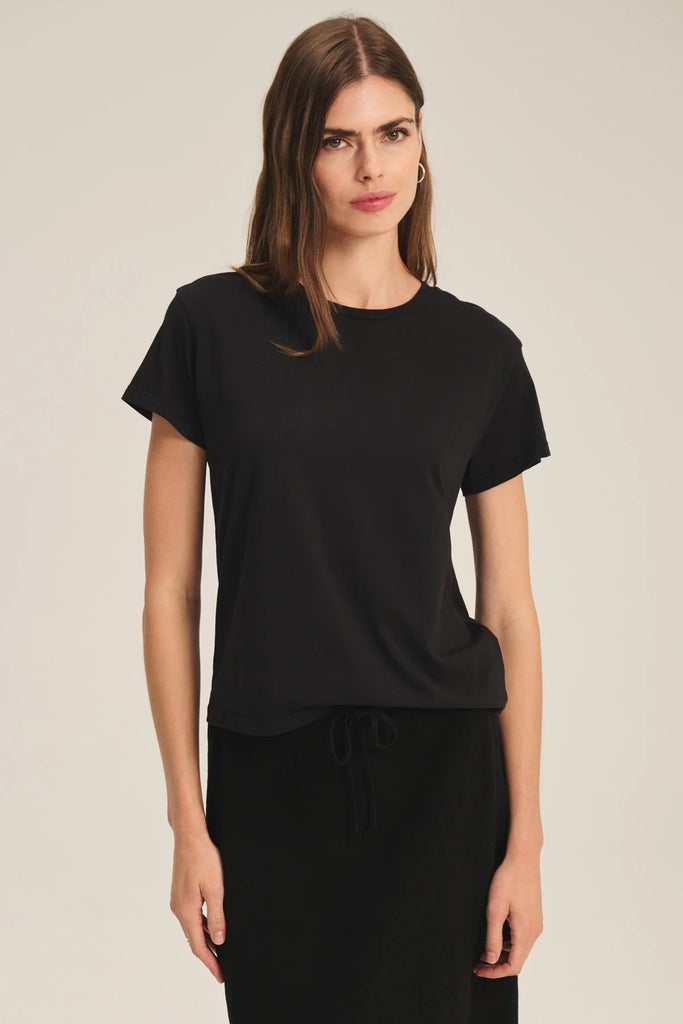 Tia Short Sleeve Jersey Tee Black