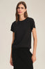 Tia Short Sleeve Jersey Tee Black