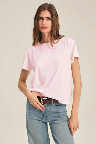 Tia Short Sleeve Jersey Tee Petal Pink