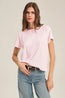 Tia Short Sleeve Jersey Tee Petal Pink