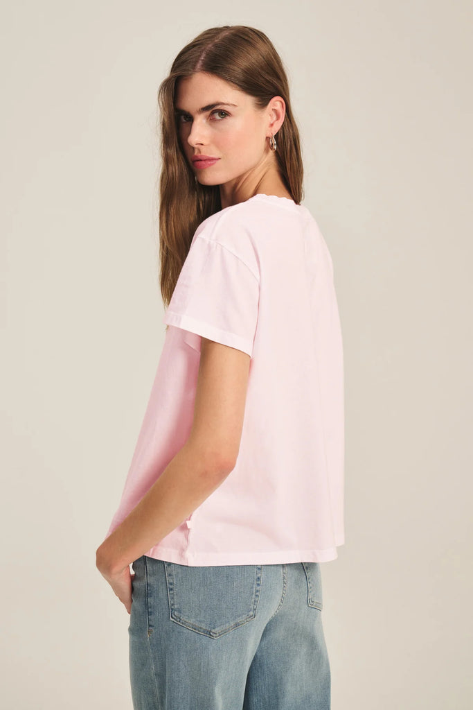 Tia Short Sleeve Jersey Tee Petal Pink