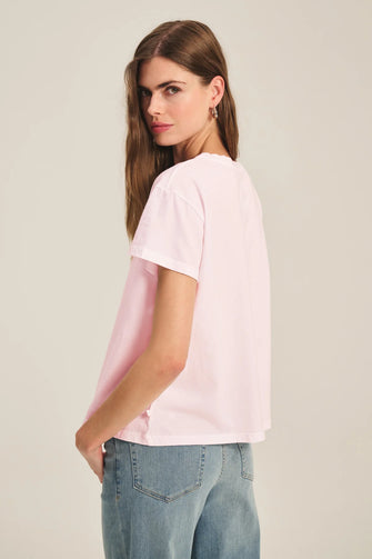 Tia Short Sleeve Jersey Tee Petal Pink