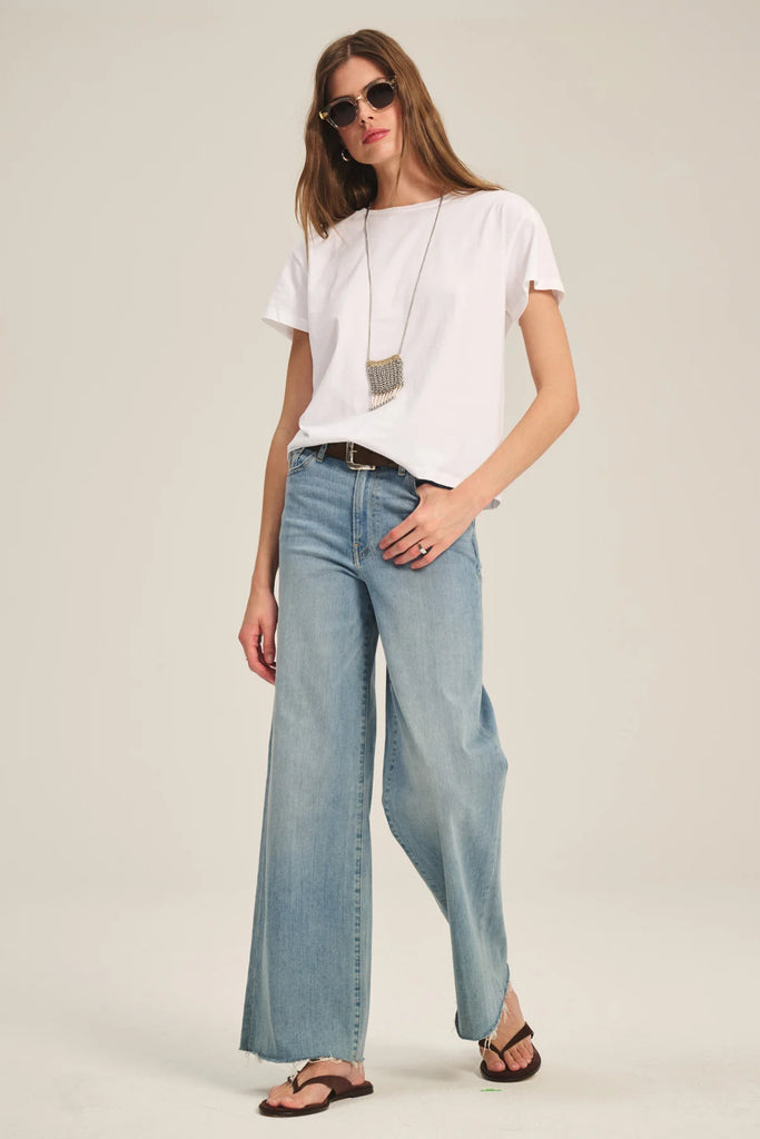 Tia Short Sleeve Jersey Tee White