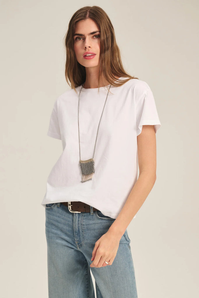 Tia Short Sleeve Jersey Tee White