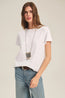 Tia Short Sleeve Jersey Tee White