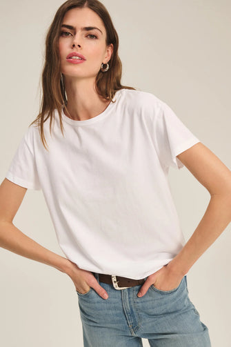 Tia Short Sleeve Jersey Tee White
