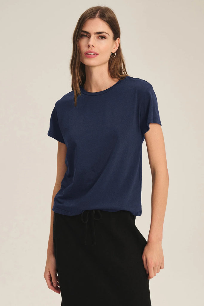 Tia Short Sleeve Jersey Tee Navy