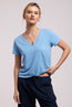Elisha Originals V Neck Tee Pacific