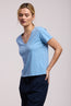 Elisha Originals V Neck Tee Pacific