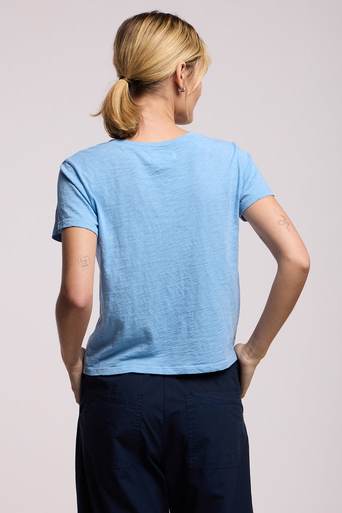 Elisha Originals V Neck Tee Pacific