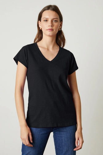 Velvet Original Jillian Tee Black