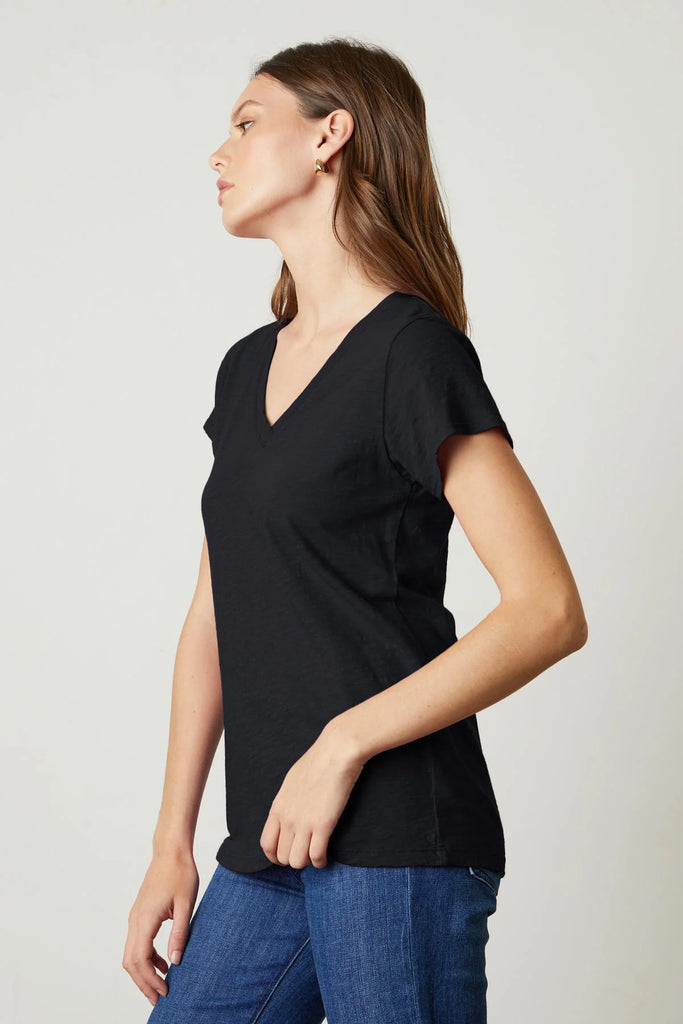 Velvet Original Jillian Tee Black