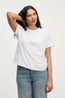 Leigh Vintage Cotton O Neck Tee White