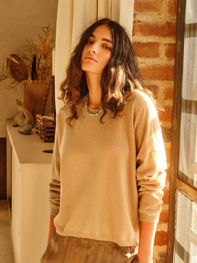Lela Cashmere Sweater Camel