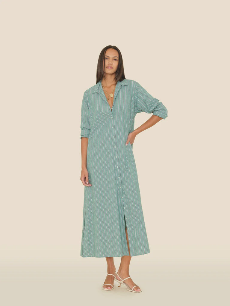 Boden Dress Cilantro Stripe