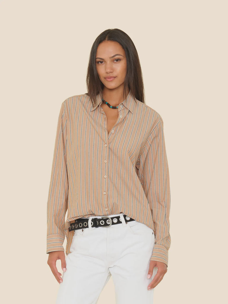 Beau Shirt Toffee Stripe