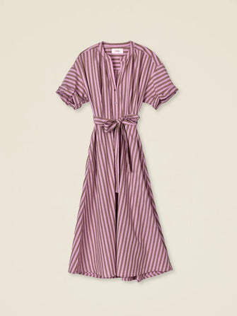 Liora Dress Fig Stripe