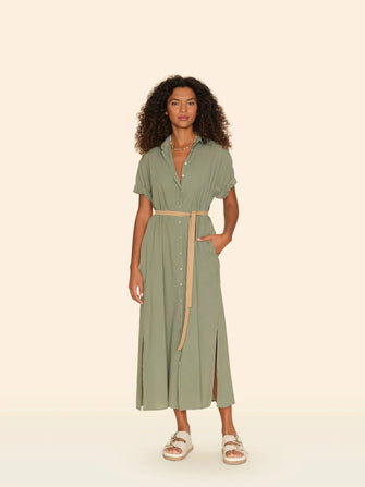 Linnet Dress Green Army