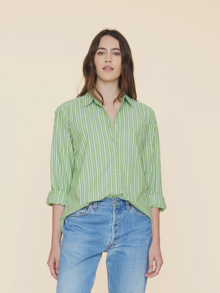Beau Shirt Matcha Stripe