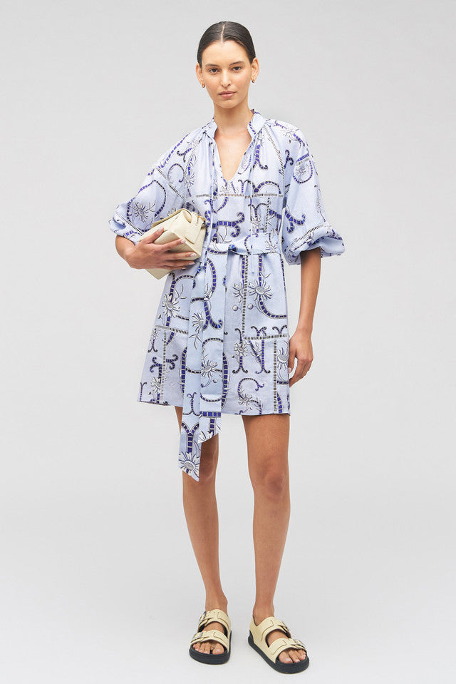 Lace Front Smock Dress