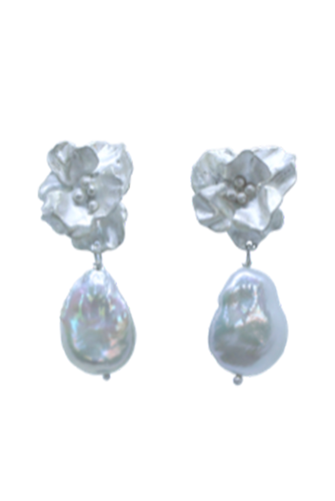 Joanna Bloom and Pearl Earrings