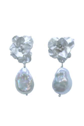 Joanna Bloom and Pearl Earrings
