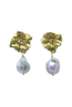 Joanna Midi Bloom and Pearl Earrings Gold