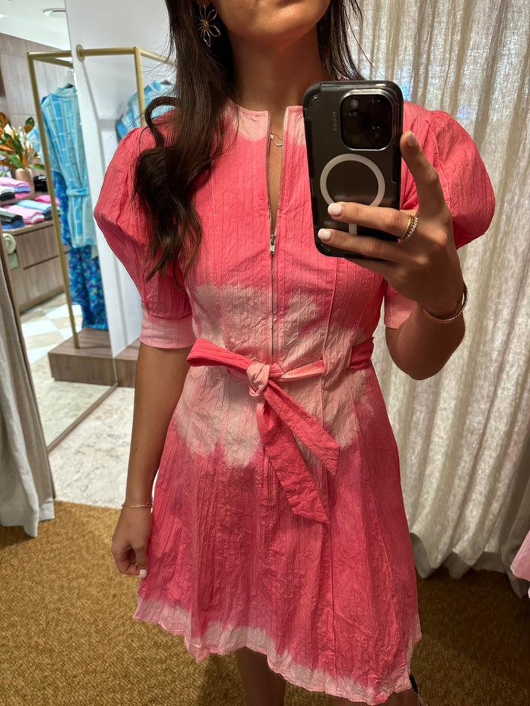 Mini Zip Dress Bubblegum Pink Toscani Australia