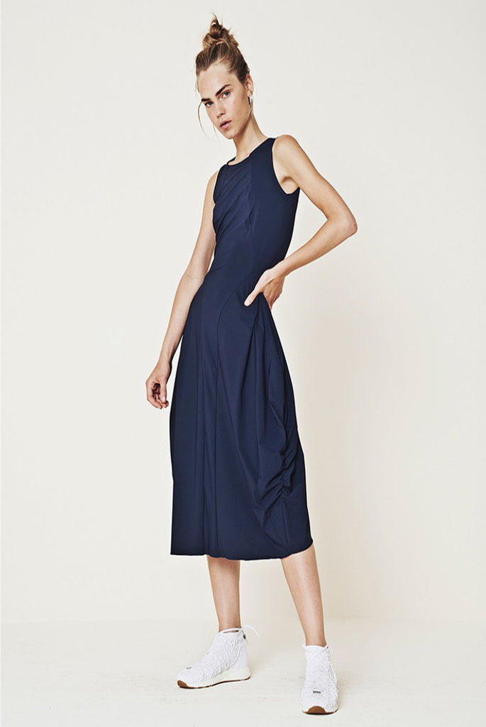 At Length Sleeveless Dress Navy