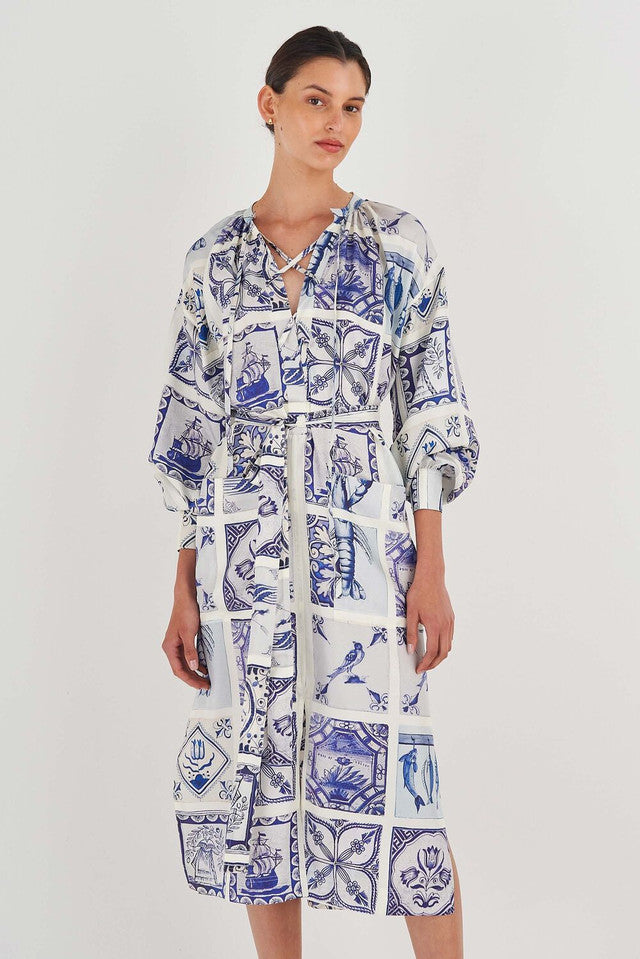 Tile Print Dress – Toscani Australia