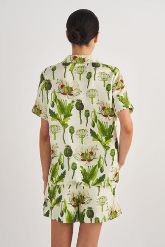 Garden Poppy Camp Shirt
