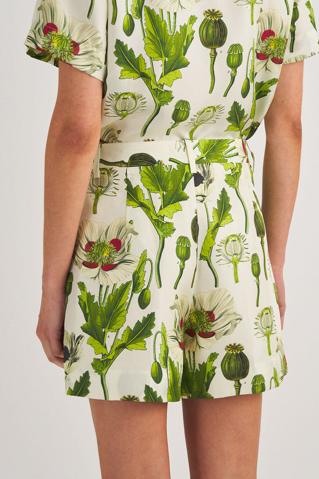 Garden Poppy Print Short