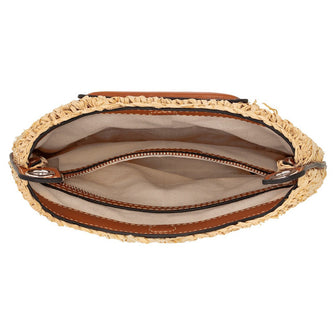 Haskin Texture Small Hobo Bag Brandy