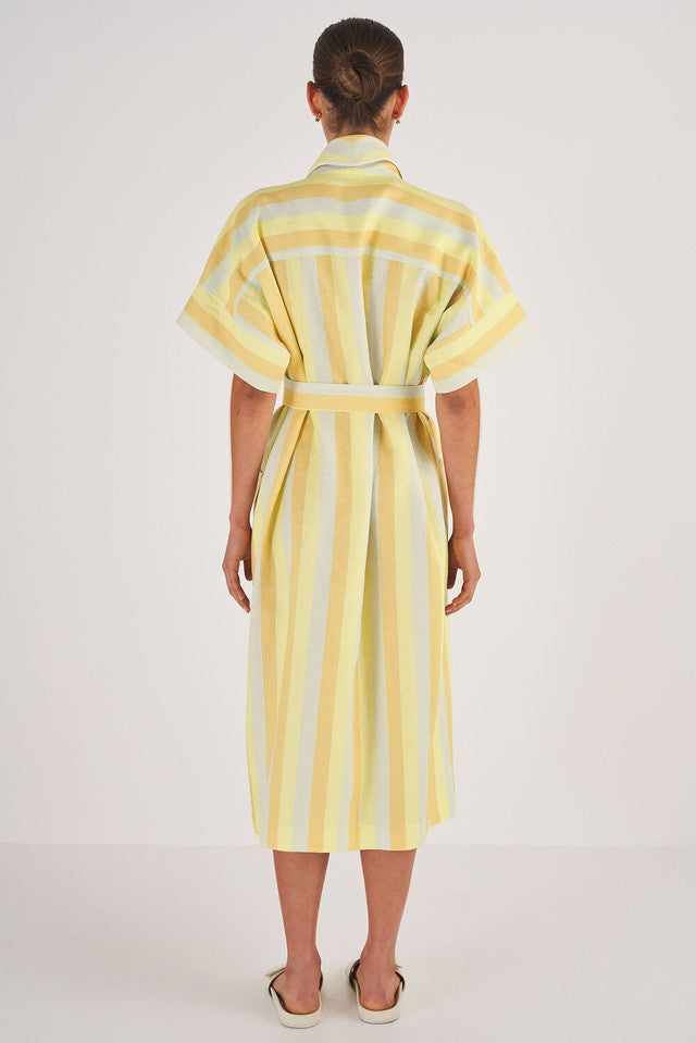 Long Stripe Robe Marigold