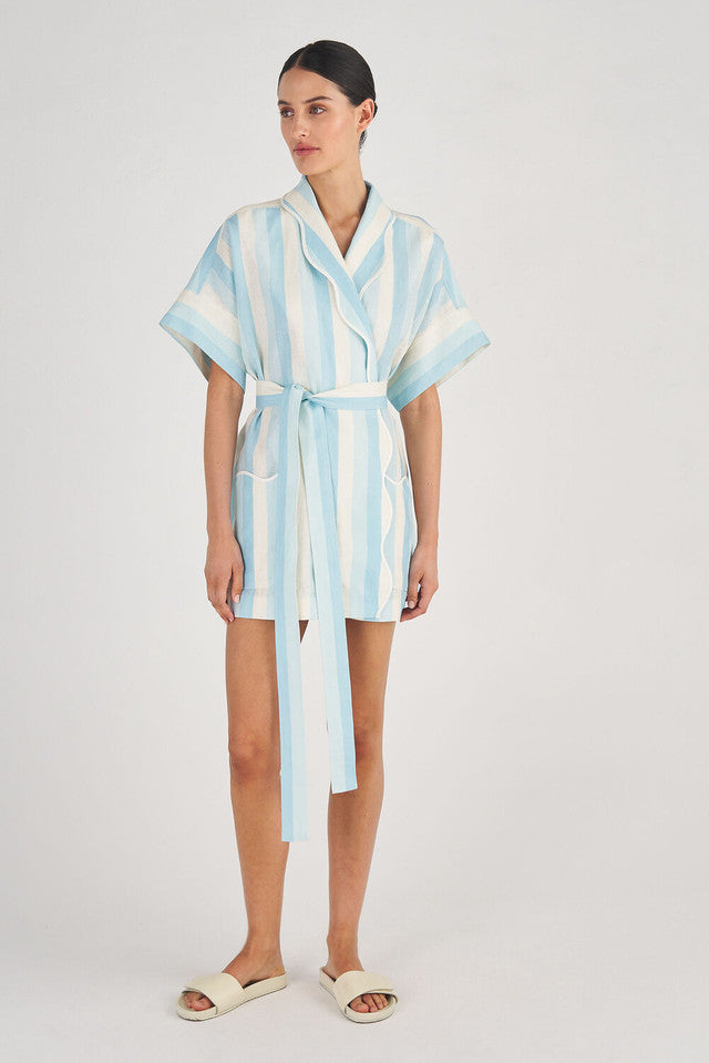 Stripe Robe Sky