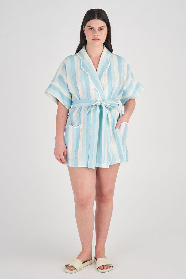 Stripe Robe Sky