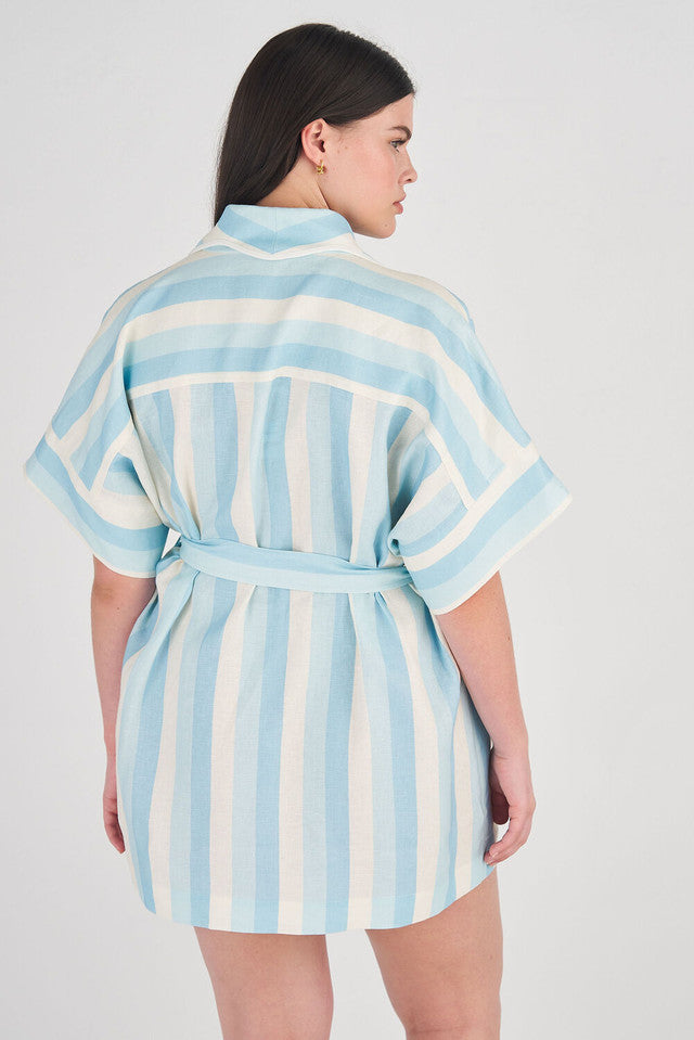 Stripe Robe Sky