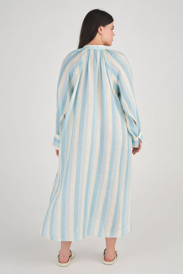 Long Stripe Shirt Dress